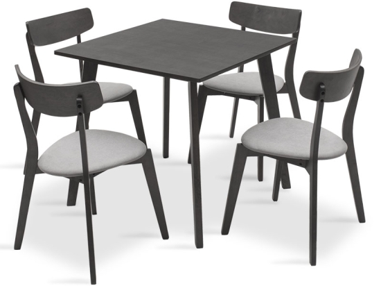 TΡΑΠΕΖΑΡΙΑ BENSON - TOTO PAKOWORLD ΣΕΤ 5ΤΜΧ RUSTIC GREY - ΥΦΑΣΜΑ GREY 80X80X75ΕΚ