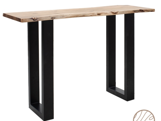 KΟΝΣΟΛΑ SLIM PAKOWORLD ΞΥΛΟ ΑΚΑΚΙΑΣ ΦΥΣΙΚΟ-ΠΟΔΙ ΜΑΥΡΟ 120X40X75.5ΕΚ