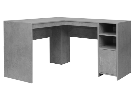 ΓΩΝΙΑΚΟ ΓΡΑΦΕΙΟ MATERA PAKOWORLD ΓΚΡΙ CEMENT 120X120X76ΕΚ