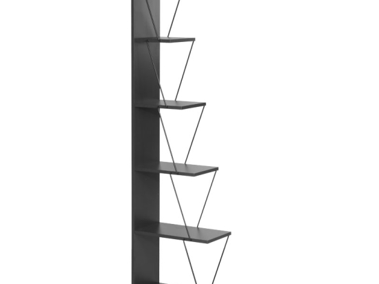 ΒΙΒΛΙΟΘΗΚΗ MINI TARS PAKOWORLD  ΑΝΘΡΑΚΙ-ΜΑΥΡΟ 50X22X150ΕΚ