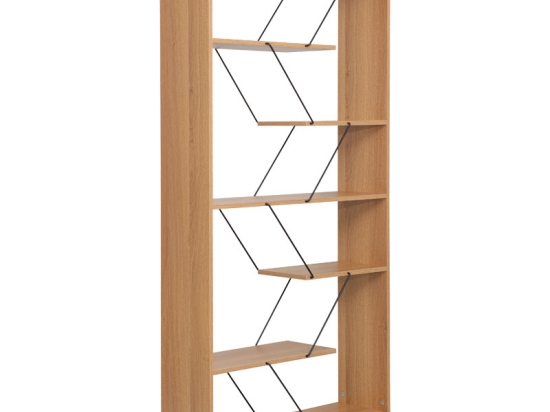 ΒΙΒΛΙΟΘΗΚΗ TARS PAKOWORLD SONOMA-ΜΑΥΡΟ 84X24X157ΕΚ