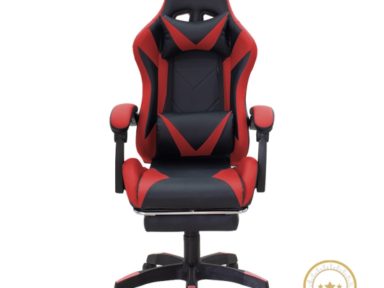 ΚΑΡΕΚΛΑ ΓΡΑΦΕΙΟΥ GAMING ΜΕ ΥΠΟΠΟΔΙΟ MOZA PAKOWORLD PU ΜΑΥΡΟ-ΚΟΚΚΙΝΟ