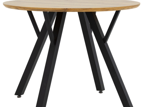 TΡΑΠΕΖΙ ANNIE PAKOWORLD MDF SONOMA-ΜΑΥΡΟ Φ100X76ΕΚ