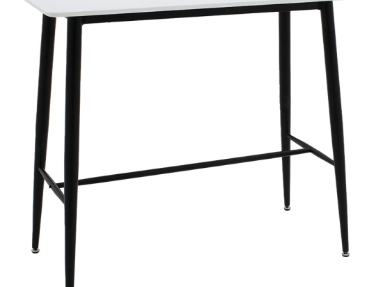 TΡΑΠΕΖΙ ΜΠΑΡ HARRIET PAKOWORLD MDF ΛΕΥΚΟ-ΜΑΥΡΟ 120X60X105ΕΚ