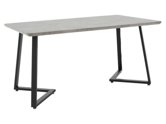 Tραπέζι Garren pakoworld MDF cement-μαύρο 150x90x75εκ