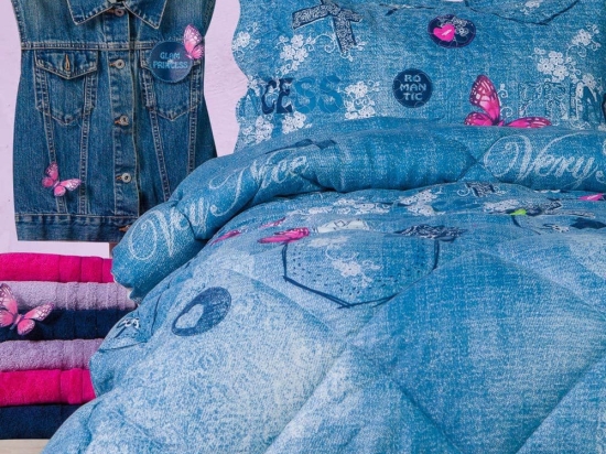 Borea Πάπλωμα Glam Princess Π-19 Μονό 160 x 220 cm Μπλε