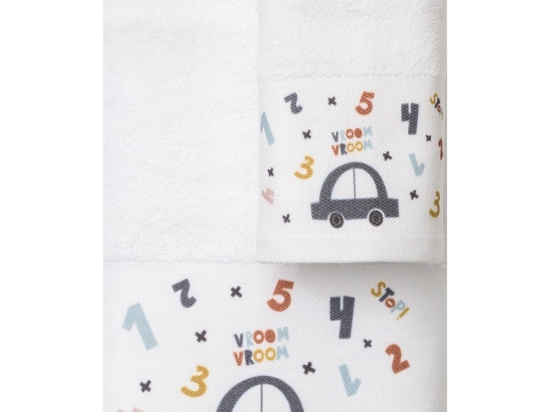Borea Πετσέτες Σετ 2ΤΜΧ Car Λευκό 70 x 120 / 30 x 50 cm Λευκό