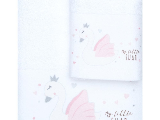 Πετσέτες Σετ 2ΤΜΧ My Little Swan 70 x 120 / 30 x 50 cm