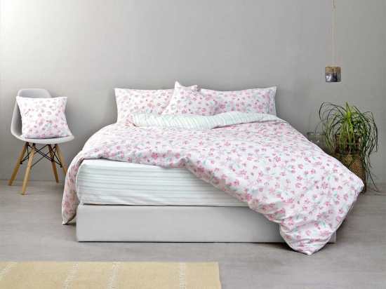 Κουβερλί Water Lily Pink Nima Υπέρδιπλο 220x240cm Βαμβάκι-Πολυέστερ