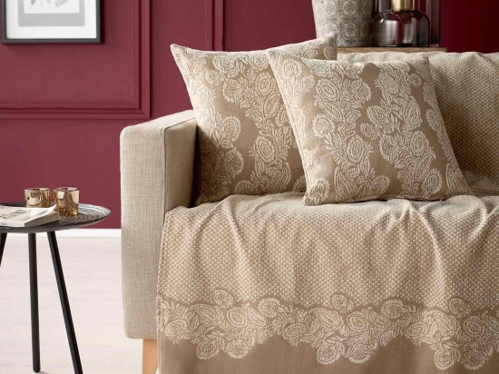 Ριχτάρι 723 Beige Gofis Home Τριθέσιο 180x310cm Chenille