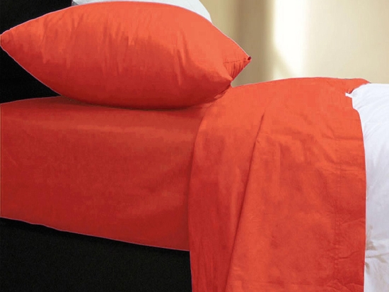 Σεντόνι Με Λάστιχο Basic Orange Nef-Nef Μονό 100x200cm Με Λάστιχο 100% Βαμβάκι