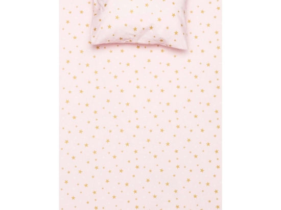Borea Σεντόνι Σετ 2ΤΜΧ Stardust Ροζ Μονό 160 x 240 cm + 50 x 70 cm Ροζ