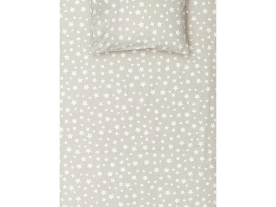 Borea Σεντόνι Σετ 2ΤΜΧ Stars Μονό Γκρι 160 x 240 cm + 50 x 70 cm Γκρι