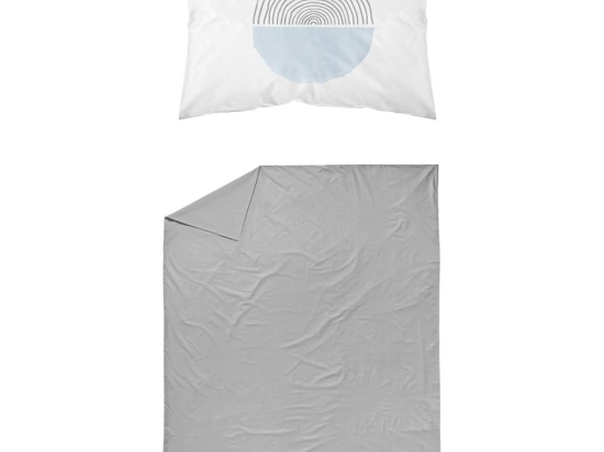 Borea Σεντόνι Σετ 2ΤΜΧ Three Skies Σιέλ Μονό 160 x 240 cm + 50 x 70 cm Σιέλ