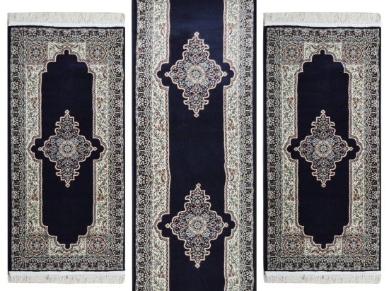 Σετ Κρεβατοκάμαρας 3Τμχ. Qom Blue Barok ΣΕΤ (2 70x150 & 70x230) Μαλλί