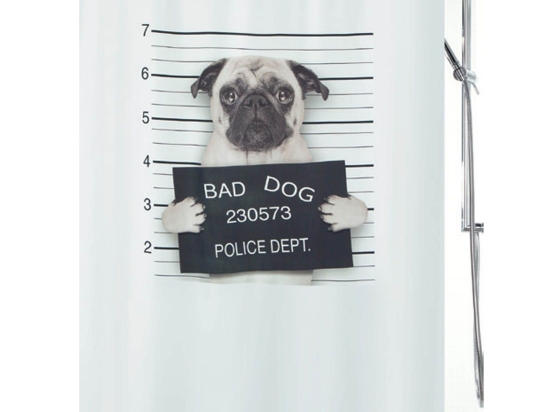 Κουρτίνα Μπάνιου Bad Dog 02012.001 Beige 180X200 cm Spirella 180Πx200Υ 180x200cm Πολυέστερ