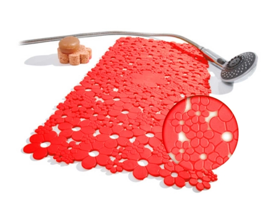 Πατάκι Αντιολισθητικό Fiore 00087.009 Red 34Χ74 34x74cm PVC