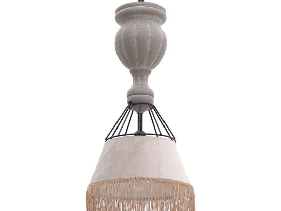 Inart Φωτιστικό Οροφής 22x46x22cm Φυσικό Μπεζ Αντικέ