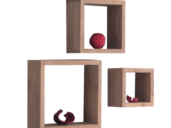 TRIO SET - 3 ΡΑΦΙΑ ΞΥΛΟ ΑΚΑΚΙΑ ΦΥΣΙΚΟ