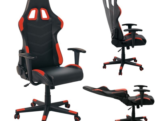 BF9150 GAMING ΠΟΛΥΘΡΟΝΑ ΓΡΑΦΕΙΟΥ, ΑΝΑΚΛΙΣΗ ΠΛΑΤΗΣ ΕΩΣ 90°, PU ΜΑΥΡΟ - ΚΟΚΚΙΝΟ