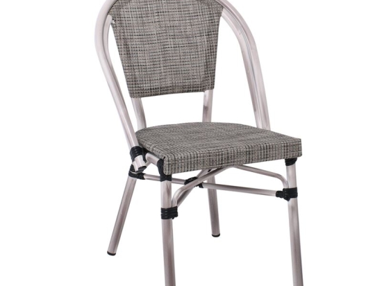 COSTA ΚΑΡΕΚΛΑ DINING ΑΛΟΥΜΙΝΙΟΥ, ΑΠΟΧΡΩΣΗ ANTIQUE GREY -TEXTILENE ΜΠΕΖ