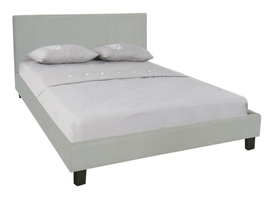 WILTON ΚΡΕΒΑΤΙ ΔΙΠΛΟ, ΓΙΑ ΣΤΡΩΜΑ 160X200CM, ΥΦΑΣΜΑ ΑΠΟΧΡΩΣΗ GREY STONE