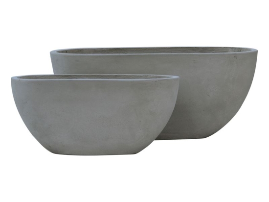 FLOWER POT-4  SET 2 ΤΕΜΑΧΙΩΝ CEMENT GREY