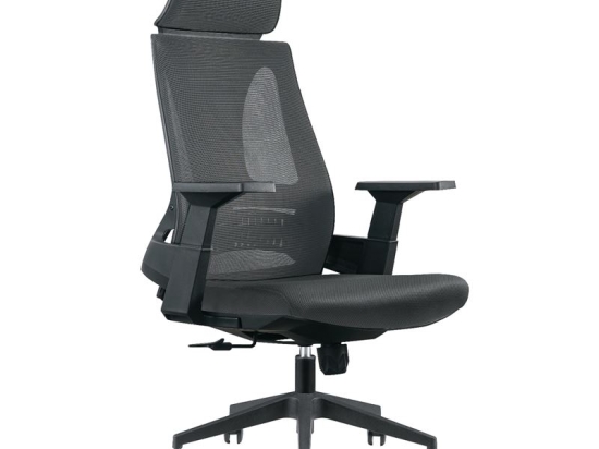BF8750 ΠΟΛΥΘΡΟΝΑ ΓΡΑΦΕΙΟΥ ΔΙΕΥΘΥΝΤΗ, MESH ΓΚΡΙ, ΥΦΑΣΜΑ ΓΚΡΙ