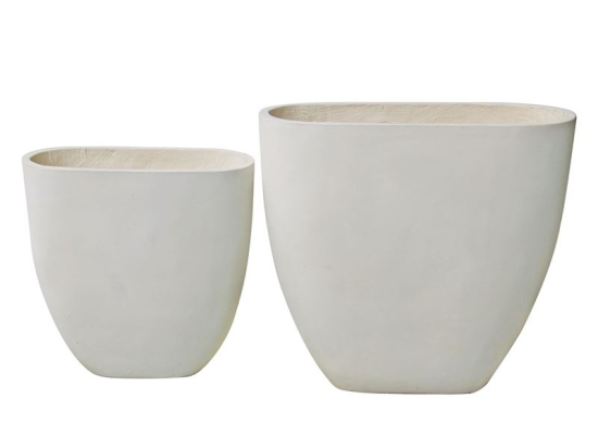 FLOWER POT-14 SET 2 ΤΕΜΑΧΙΩΝ ΑΠΟΧΡΩΣΗ MILK WHITE