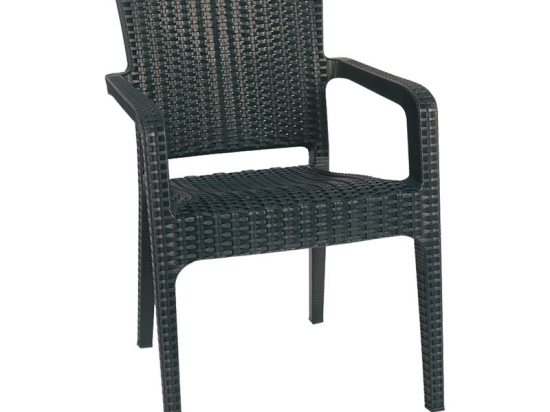 LORA ΠΟΛΥΘΡΟΝΑ ΚΗΠΟΥ ΣΤΟΙΒΑΖΟΜΕΝΗ, PP (RATTAN LOOK) ΑΠΟΧΡΩΣΗ ΑΝΘΡΑΚΙ