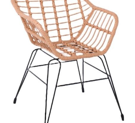 SALSA-S ΠΟΛΥΘΡΟΝΑ ΚΗΠΟΥ, ΜΕΤΑΛΛΟ ΒΑΦΗ ΜΑΥΡΟ, WICKER ΦΥΣΙΚΟ (ΧΩΡΙΣ ΜΑΞΙΛΑΡΙ)