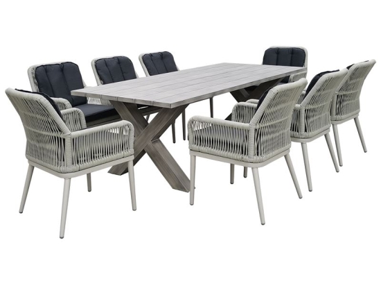 ALLEY ΤΡΑΠΕΖΙ DINING ΚΗΠΟΥ-ΒΕΡΑΝΤΑΣ ALU GREY