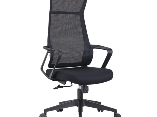 BF2990  ΠΟΛΥΘΡΟΝΑ ΓΡΑΦΕΙΟΥ ΔΙΕΥΘΥΝΤΗ, MESH ΜΑΥΡΟ, ΥΦΑΣΜΑ ΜΑΥΡΟ