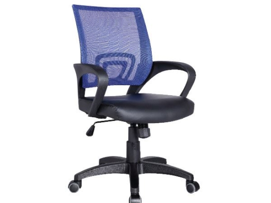 BF2101 ΠΟΛΥΘΡΟΝΑ-PRO ΓΡΑΦΕΙΟΥ ΜΕ ΑΝΑΚΛΙΣΗ, ΜΠΛΕ MESH - ΜΑΥΡΟ PU