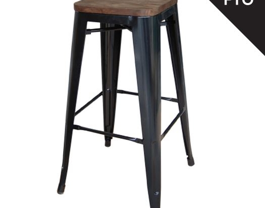 RELIX WOOD ΣΚΑΜΠΟ BAR-PRO, ΣΤΟΙΒΑΖΟΜΕΝΟ, ΜΕΤΑΛΛΟ ΒΑΦΗ ΜΑΥΡΟ, ΚΑΘΙΣΜΑ DARK OAK