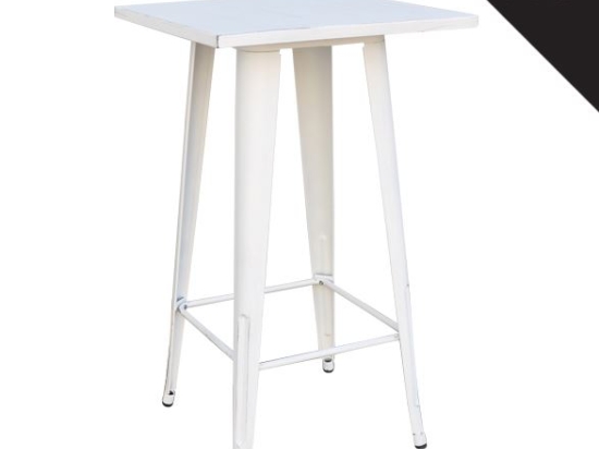 RELIX ΤΡΑΠΕΖΙ BAR-PRO, ΜΕΤΑΛΛΟ ΒΑΦΗ ANTIQUE WHITE