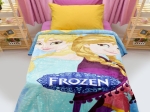 Ariete Casa Κουβέρτα Velour Froxen Μονή 160×220 Γαλάζια/Κίτρινη