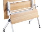 UNIT ΓΡΑΦΕΙΟ Η/Υ, ΜΕΤΑΛΛΟ ΒΑΦΗ ΑΣΠΡΟ, MELAMINE ΑΠΟΧΡΩΣΗ SONOMA