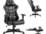BF9050 GAMING ΠΟΛΥΘΡΟΝΑ ΓΡΑΦΕΙΟΥ, ΑΝΑΚΛΙΣΗ ΠΛΑΤΗΣ ΕΩΣ 90°, PU ΜΑΥΡΟ - ΓΚΡΙ