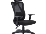 BF3750 ΠΟΛΥΘΡΟΝΑ ΓΡΑΦΕΙΟΥ ΔΙΕΥΘΥΝΤΗ, MESH ΜΑΥΡΟ, ΜΠΡΑΤΣΑ UP-DOWN