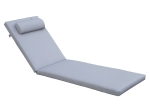 SUNLOUNGER ΜΑΞΙΛΑΡΙ ΞΑΠΛΩΣΤΡΑΣ ΜΕ ΠΡΟΣΚΕΦΑΛΟ,  ΥΦΑΣΜΑ ΓΚΡΙ, FOAM+POLYESTER ΦΕΡΜΟΥΑΡ-VELCRO