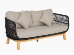 MARK SET ΣΑΛΟΝΙ ΚΗΠΟΥ 4 ΤΕΜΑΧΙΩΝ ACACIA ΦΥΣΙΚΟ, ROPE WICKER ΜΑΥΡΟ, ΜΑΞΙΛΑΡΙΑ ΜΠΕΖ