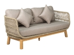 MARK SET ΣΑΛΟΝΙ ΚΗΠΟΥ 4ΤΕΜ, ACACIA ΦΥΣΙΚΟ, ΜΑΞΙΛΑΡΙΑ ΜΠΕΖ ROPE WICKER ΜΠΕΖ