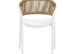 DONNA ΠΟΛΥΘΡΟΝΑ ΣΤΟΙΒΑΖΟΜΕΝΗ, PP-UV ΑΣΠΡΟ, ROPE WICKER ΦΥΣΙΚΟ