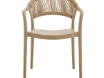 DONNA ΠΟΛΥΘΡΟΝΑ ΣΤΟΙΒΑΖΟΜΕΝΗ, PP-UV TORTORA, ROPE WICKER ΦΥΣΙΚΟ