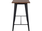 RELIX WOOD DARK OAK ΤΡΑΠΕΖΙ BAR-PRO, ΜΕΤΑΛΛΟ ΒΑΦΗ ΜΑΥΡΟ