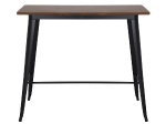 RELIX WOOD DARK OAK ΤΡΑΠΕΖΙ BAR-PRO, ΜΕΤΑΛΛΟ ΒΑΦΗ ΜΑΥΡΟ