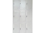 LOCKER 9 ΘΕΣΕΩΝ ΦΟΡΙΑΜΟΣ - ΕΡΜΑΡΙΟ ΜΕ ΕΣΩΤΕΡΙΚΑ ΡΑΦΙΑ, ΜΕΤΑΛΛΟ ΒΑΦΗ ΓΚΡΙ