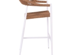 MADY ΣΚΑΜΠΟ BAR, ALU ΑΣΠΡΟ, ROPE WICKER ΦΥΣΙΚΟ