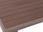 SERRANO ΤΡΑΠΕΖΙ ΚΗΠΟΥ-ΒΕΡΑΝΤΑΣ ΜΕΤΑΛΛΟ ΒΑΦΗ SAND BEIGE, POLYWOOD ΚΑΡΥΔΙ